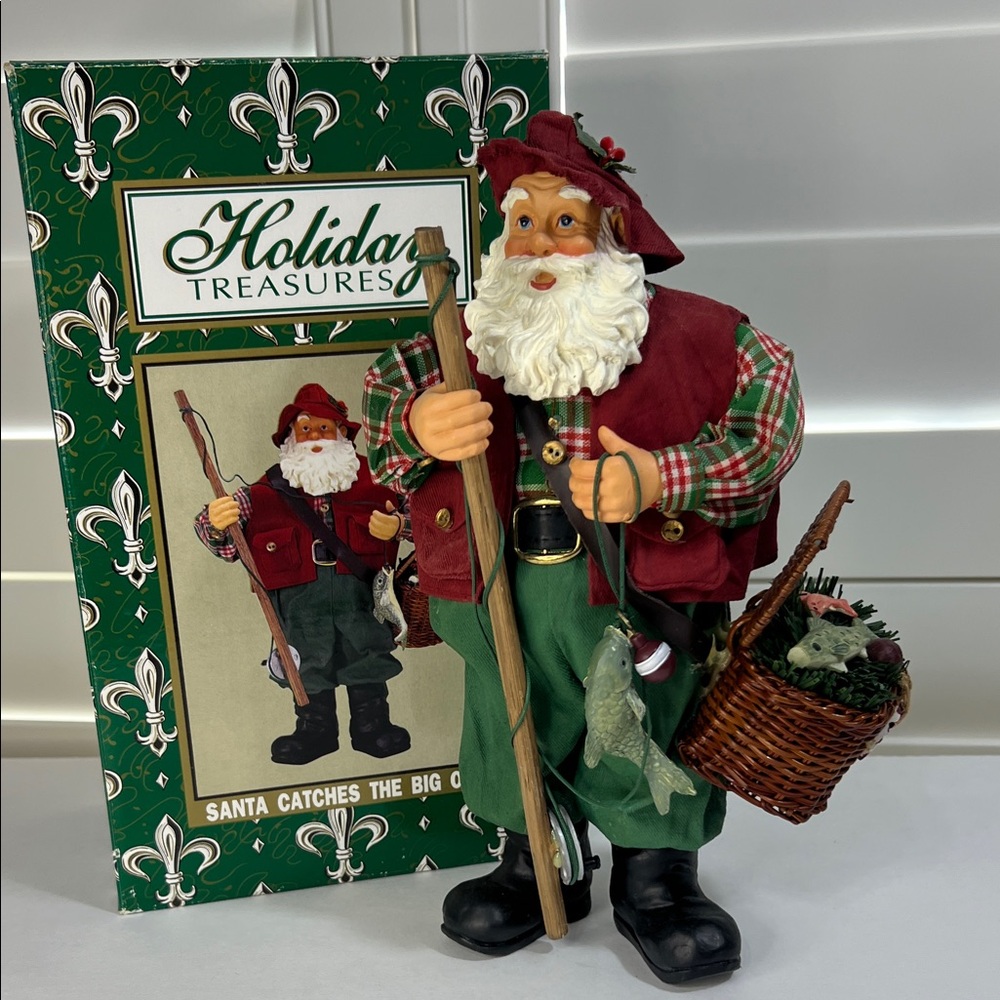 Santa Figurine Santa Catches the Big One